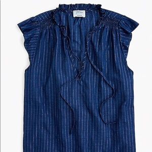 J.Crew sleeveless tie neck top sz med